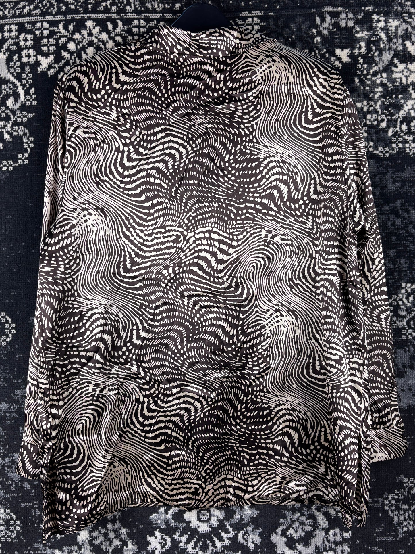 Women's Vintage Y2K Silky Zebra Print Longsleeve