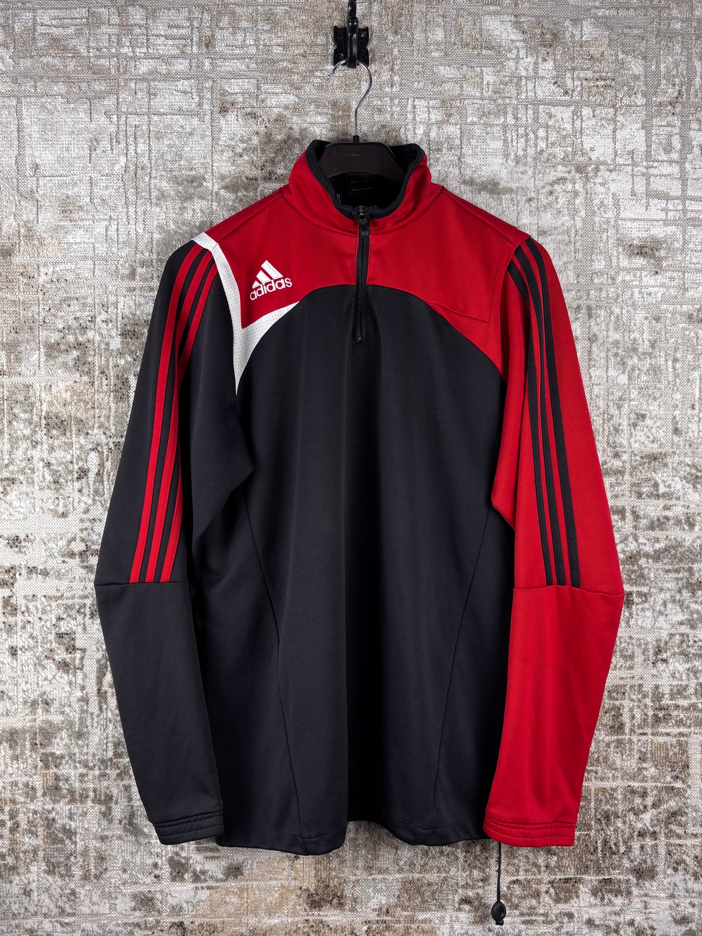 Mens Vintage Adidas Black Red Track Jacket