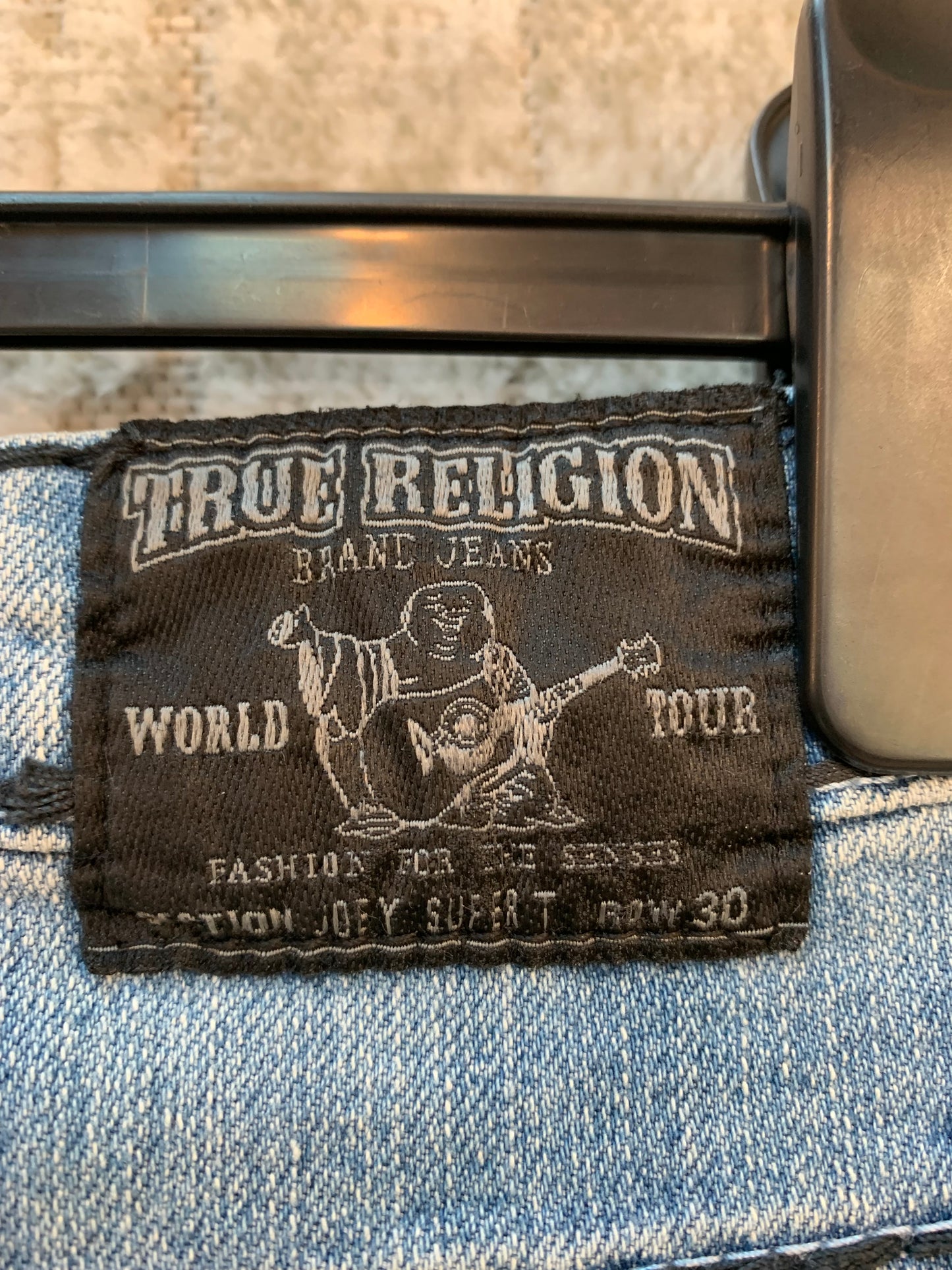 True Religion Light Wash Straight Jeans