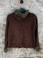 Womens Y2K Knit Hoodie