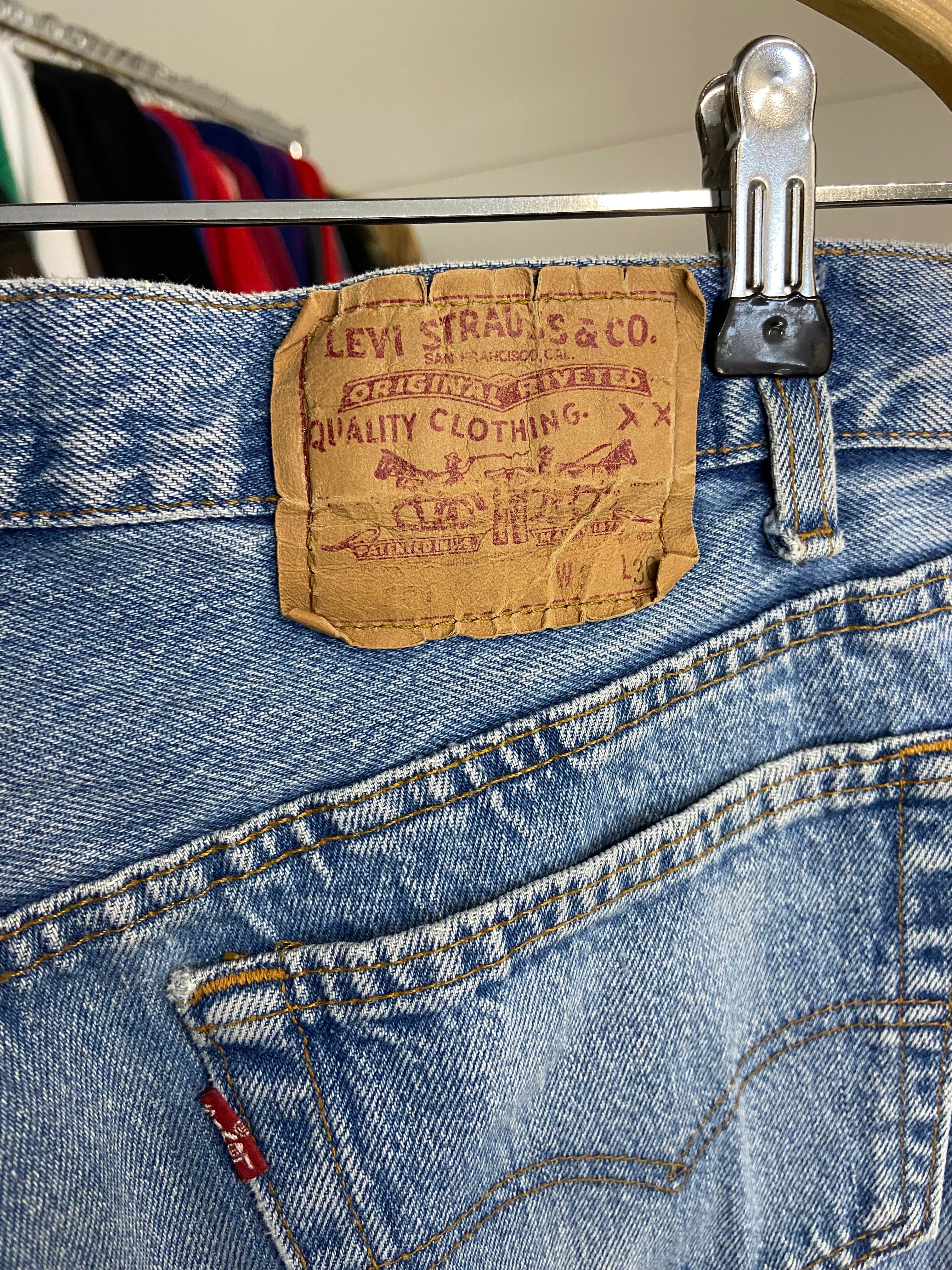 Vintage Levi's 806 Jeans Mens 34 x 30 Blue Srtaight
