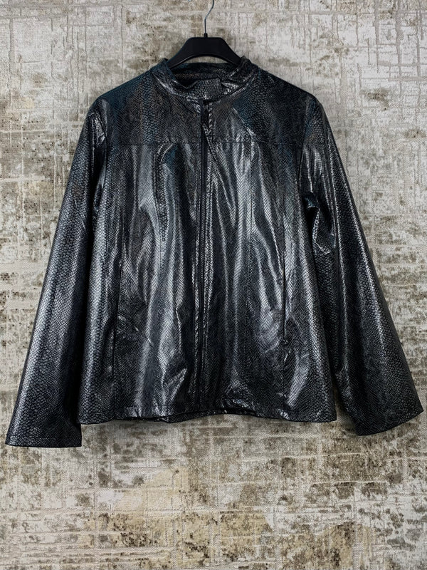 Women's Y2K Black Snakeskin Light Jacket