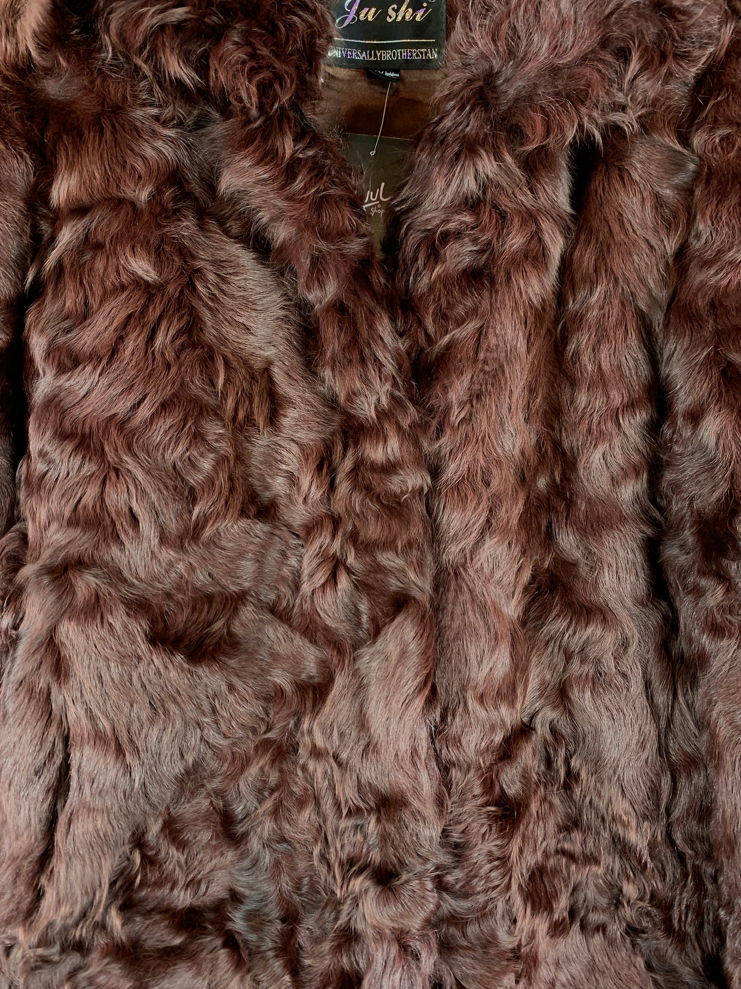 Women’s Genuine Brown Goat Fur Coat