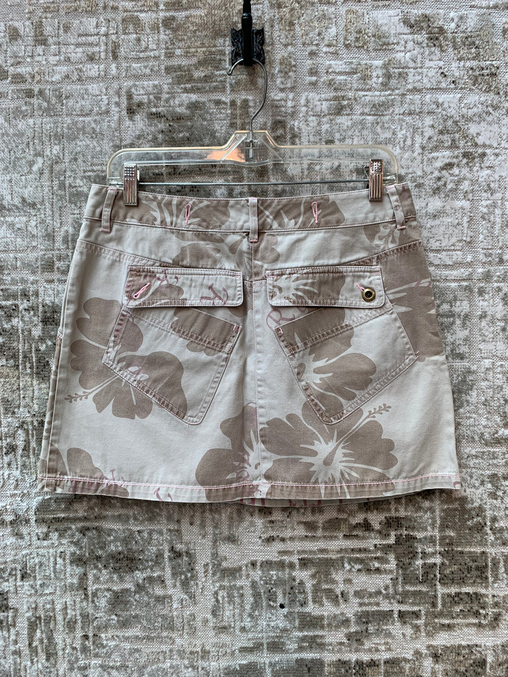 Y2K Tropical Print Mini Skirt