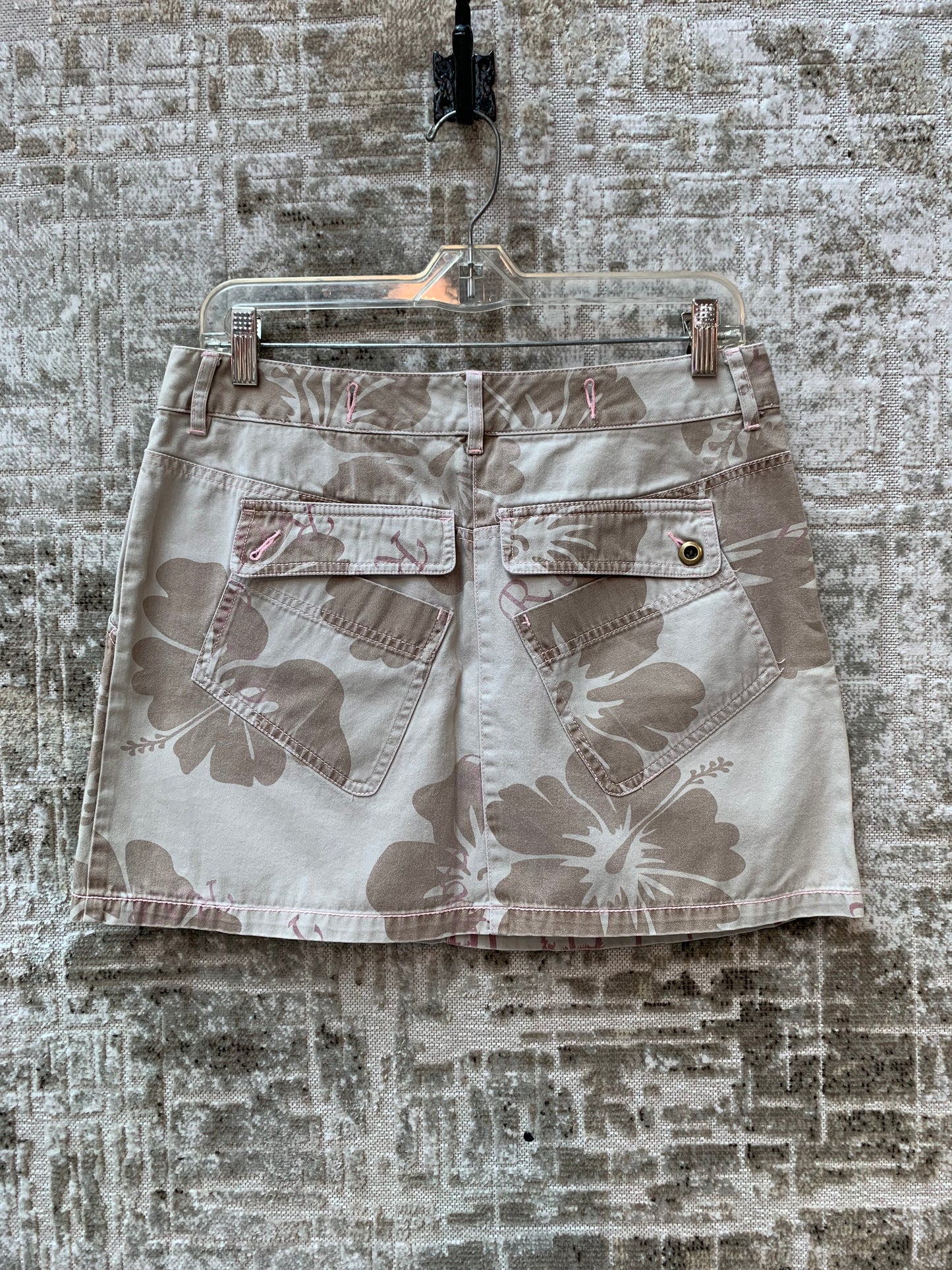 Y2K Tropical Print Mini Skirt