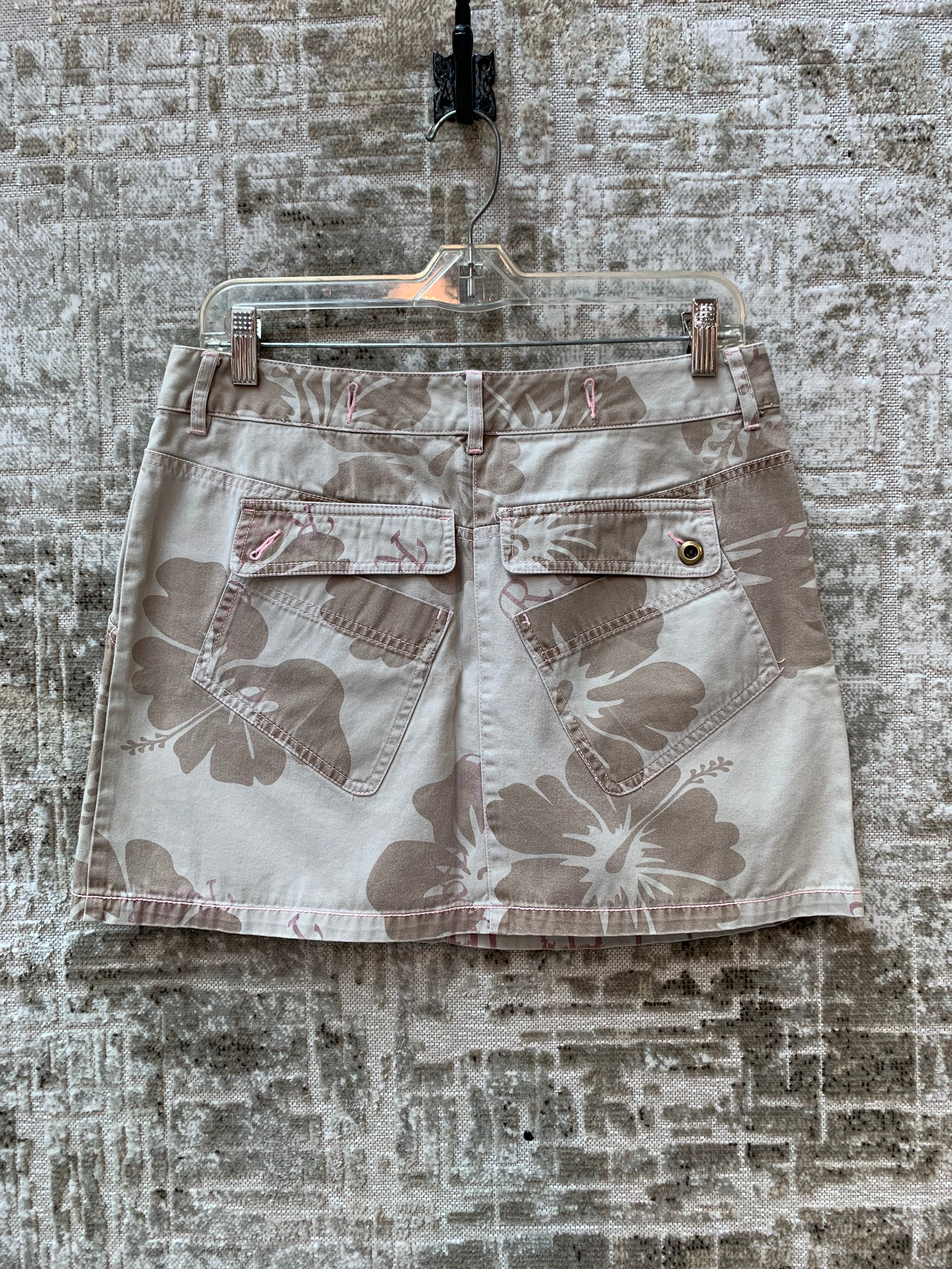 Y2K Tropical Print Mini Skirt