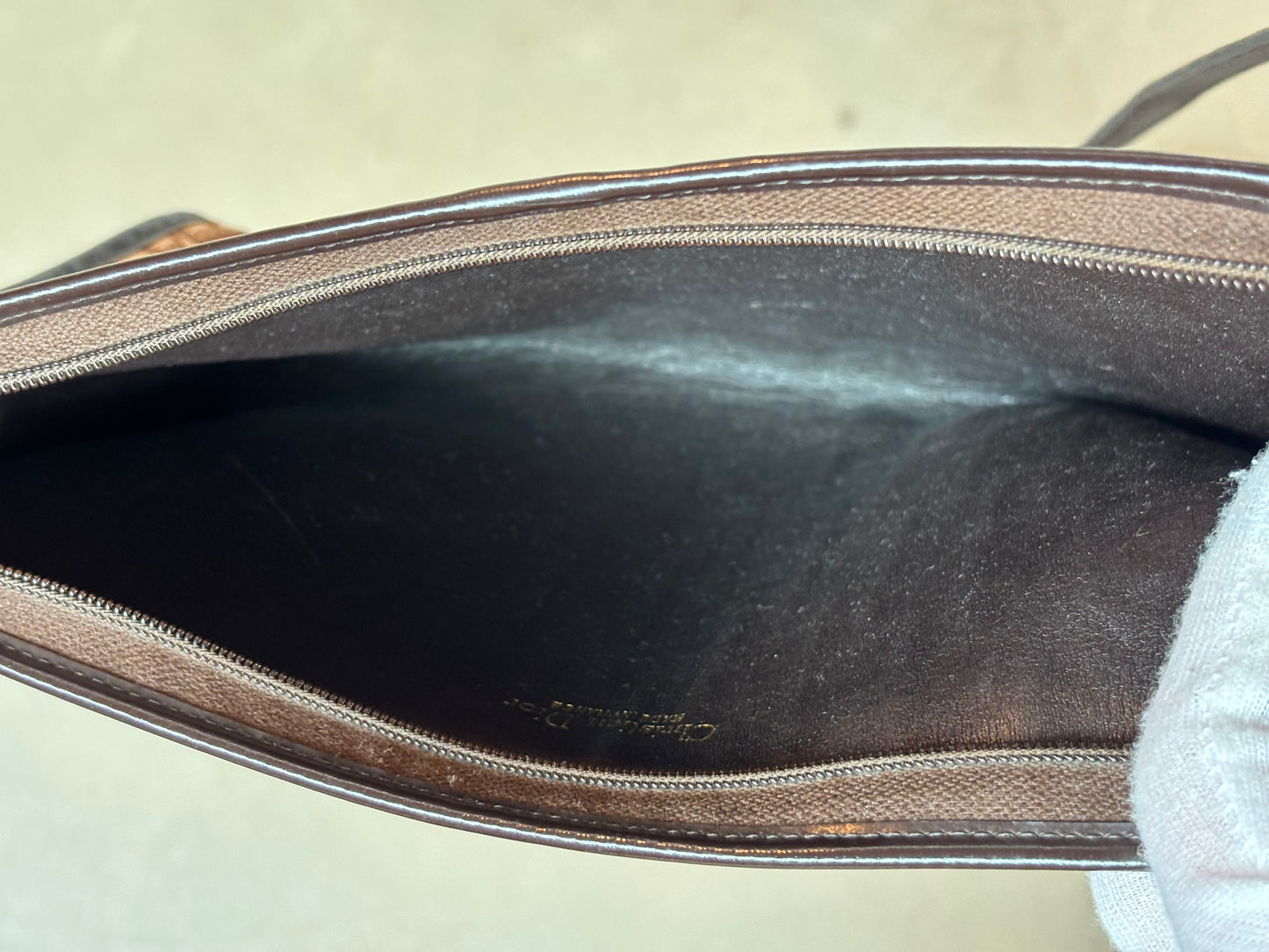 Vintage Christian Dior Brown Shoulder Bag