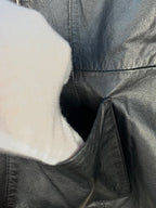 Womens Black with White Leather Jacket