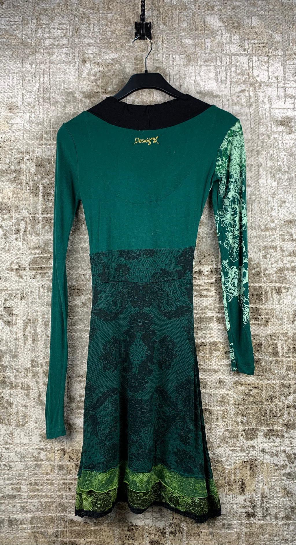 Womens Y2K Green Whimsical Desigual Dress