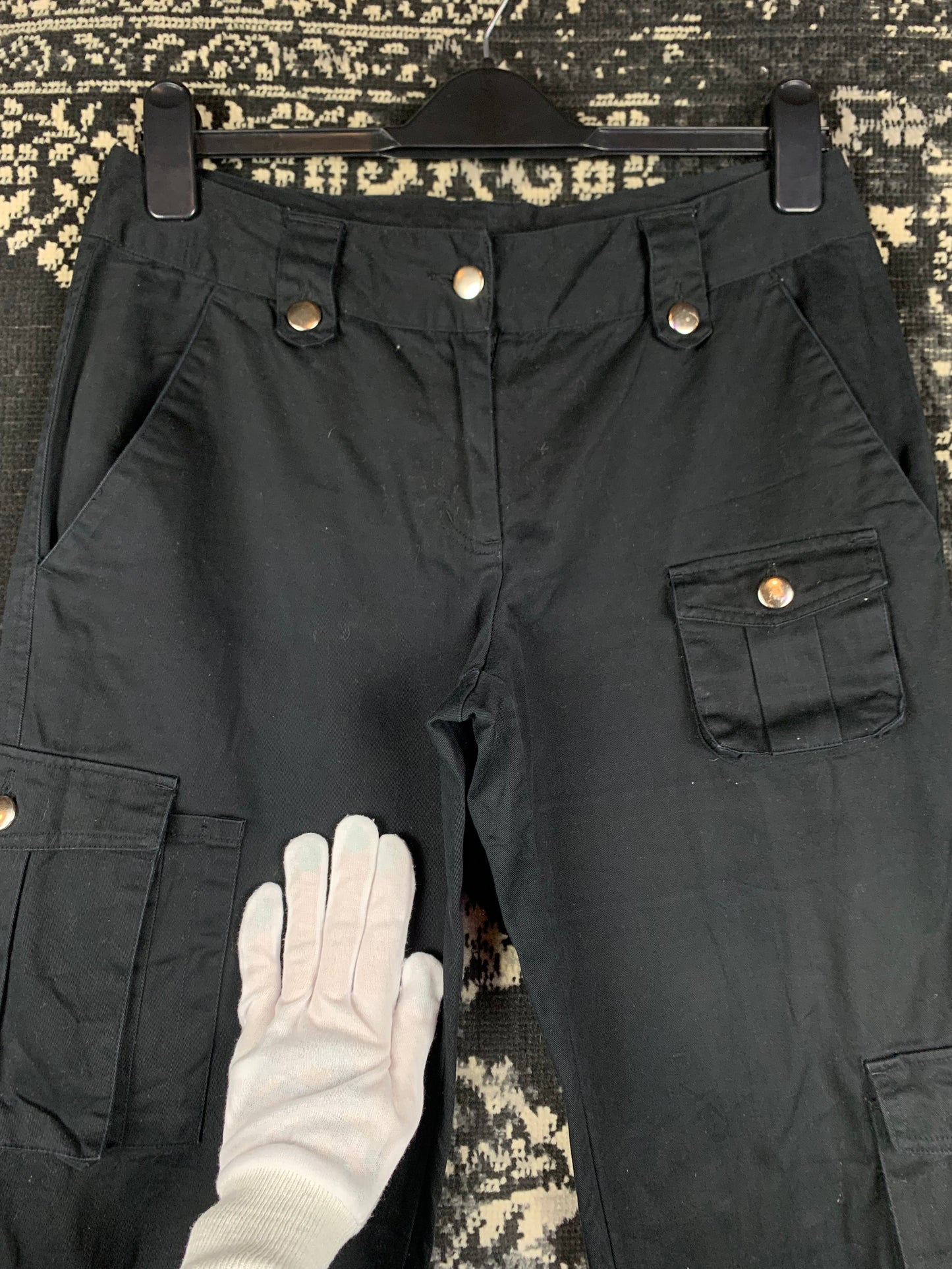 Y2K Vintage Black Men Alternative Cargo Pants