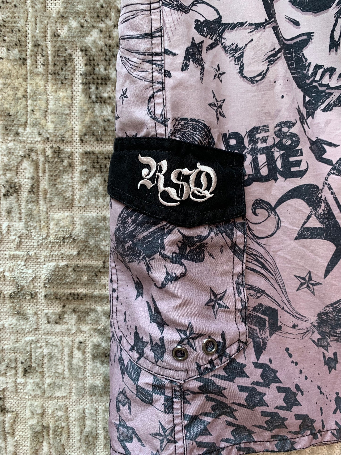 RSQ Rescue Sport Skull Print Board Shorts