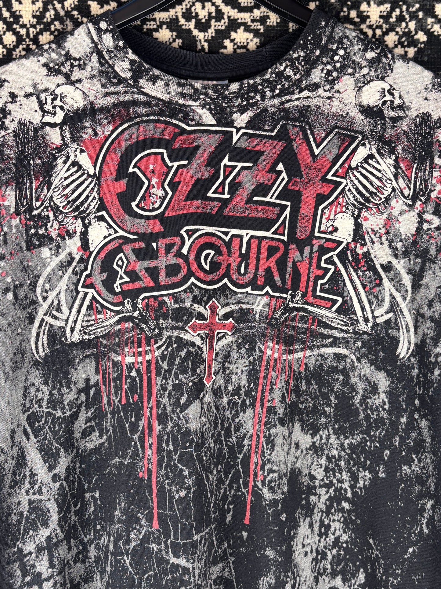 Vintage Ozzy Osbourne All Over Print Band T-Shirt XL