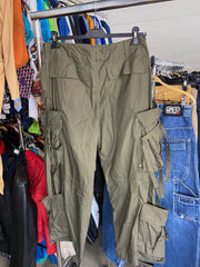 Vintage Military Cargo Pants Green M Mens Multipockets
