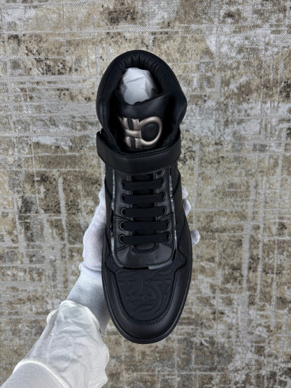 Ferragamo Embossed High-Top Sneakers