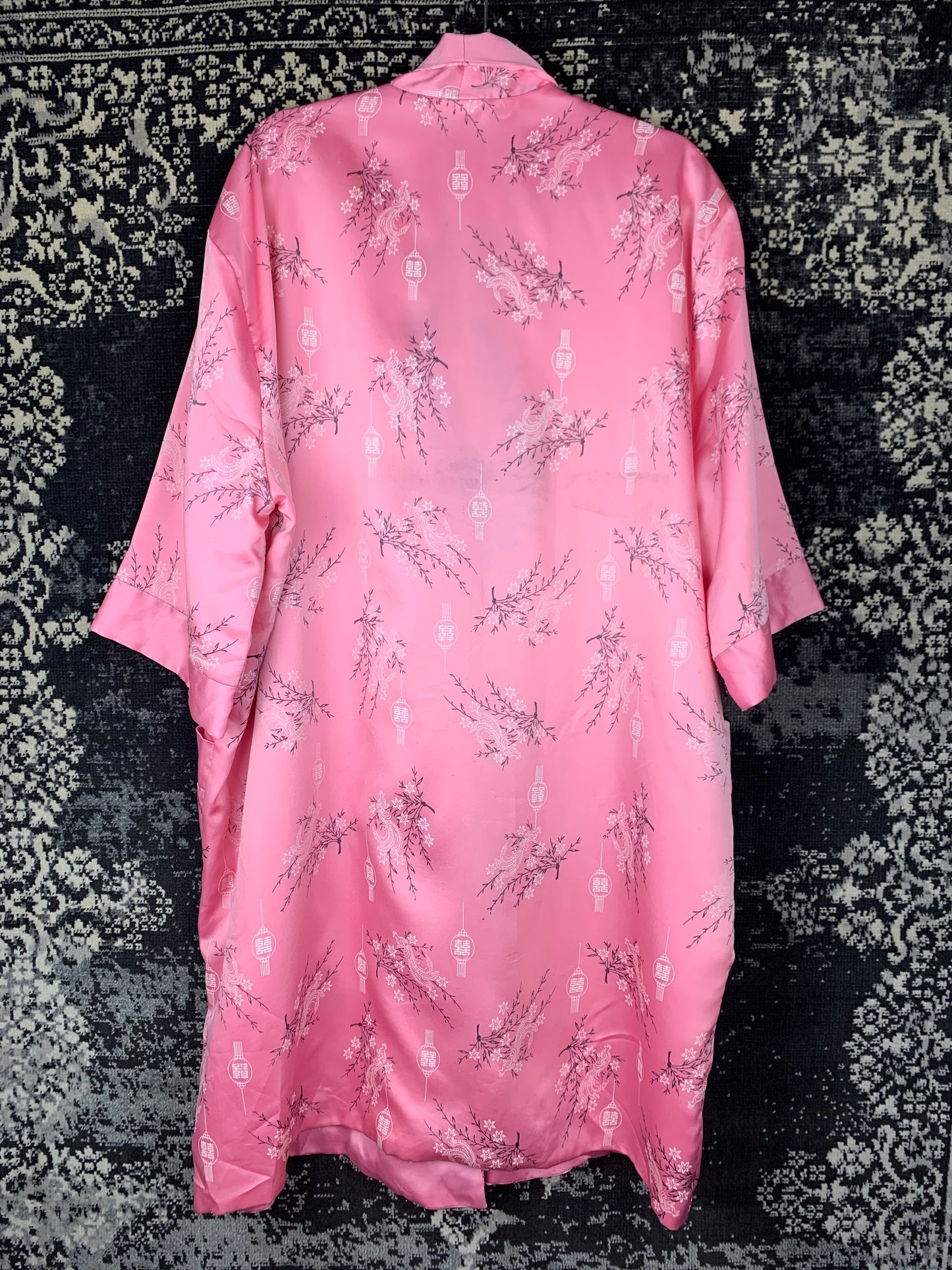Women's Pink Reversible Kimono Robe