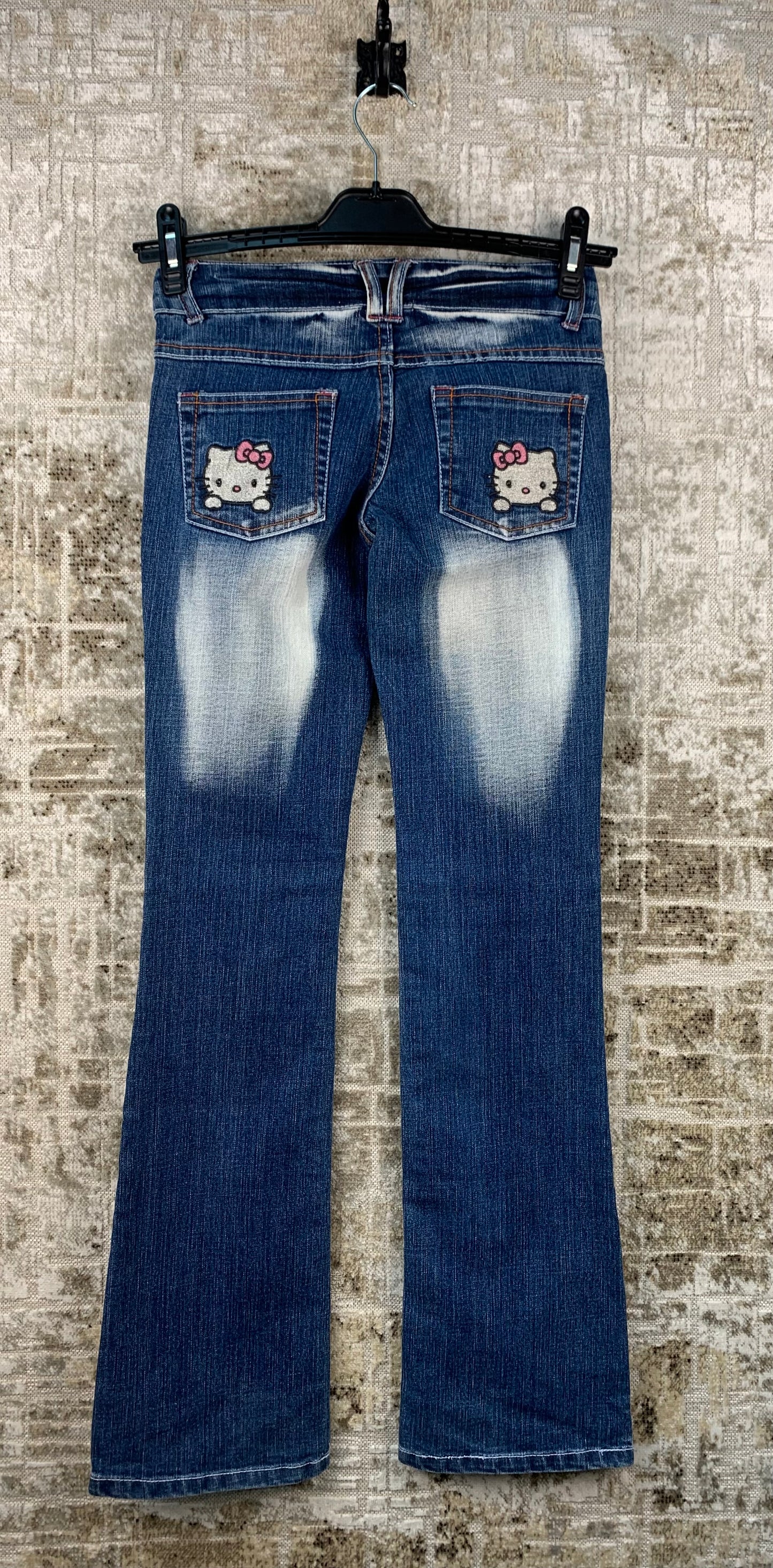 Women's Y2K Hello Kitty Embroidered Bootcut Jeans