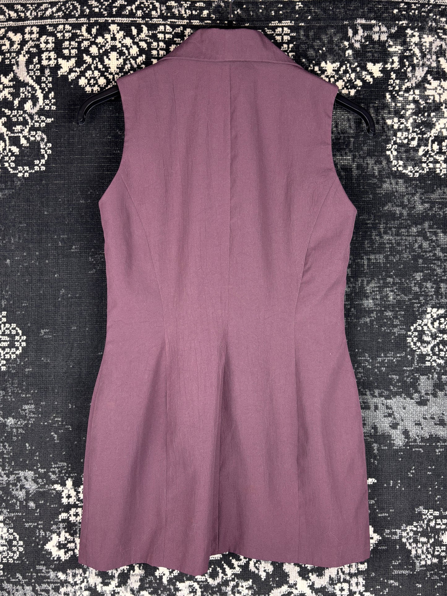 Women's Vintage Purple Sleeveless Office Vest