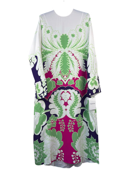 Valentino Garavani Floral Print Silk Midi Dress