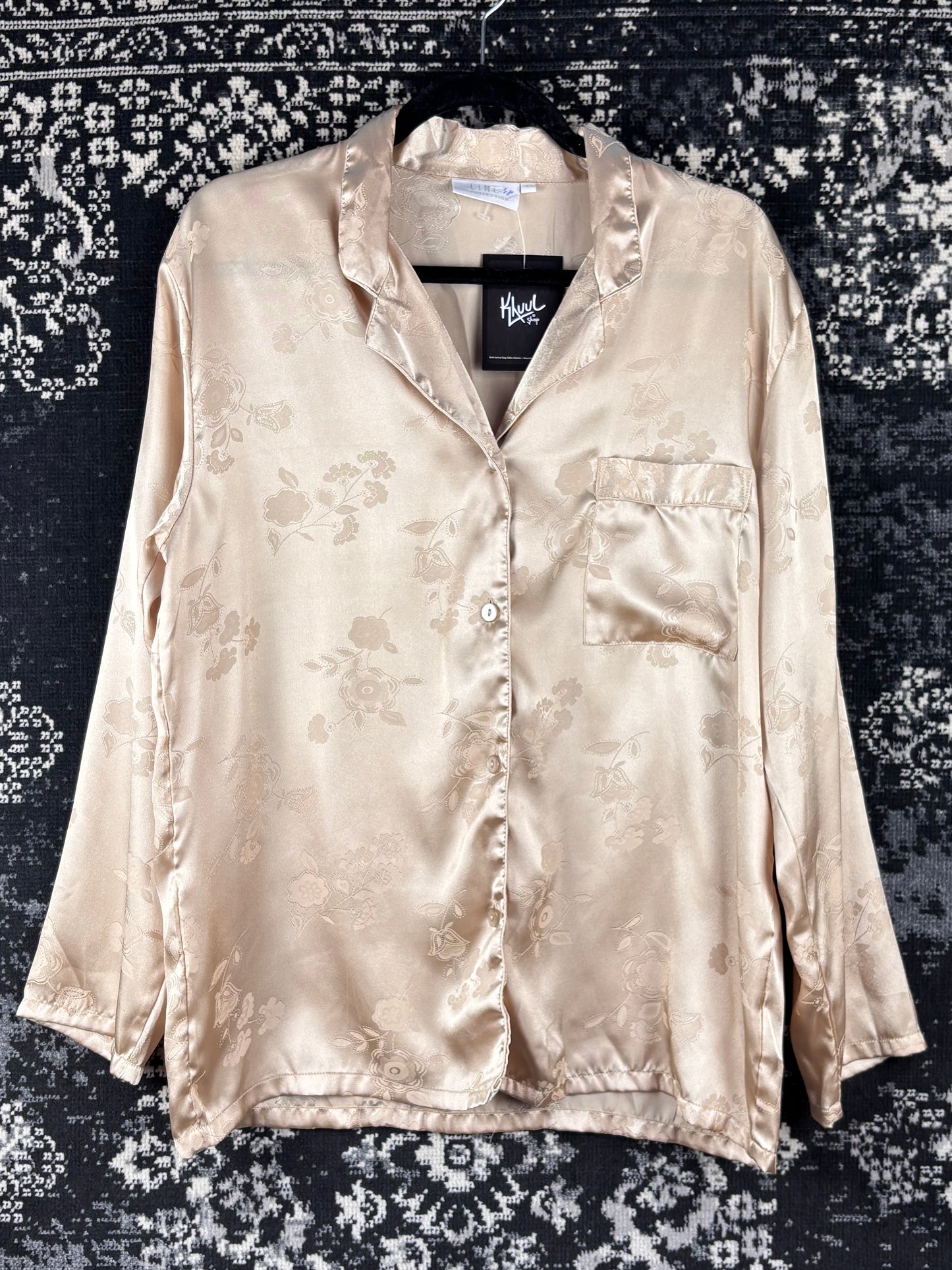 Women's Silky Beige Pajama Set