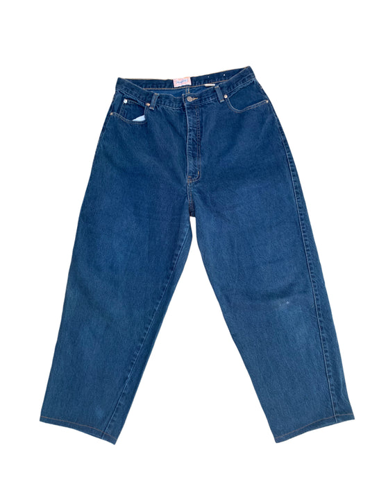 Vintage Modern Basics High-Waisted Blue Jeans