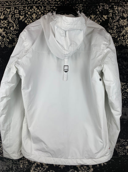 Vintage Napapijri Geographic White Rainforest Anorak Pullover Jacket