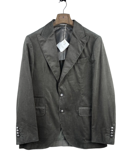 Brunello Cucinelli Corduroy Olive Green Blazer