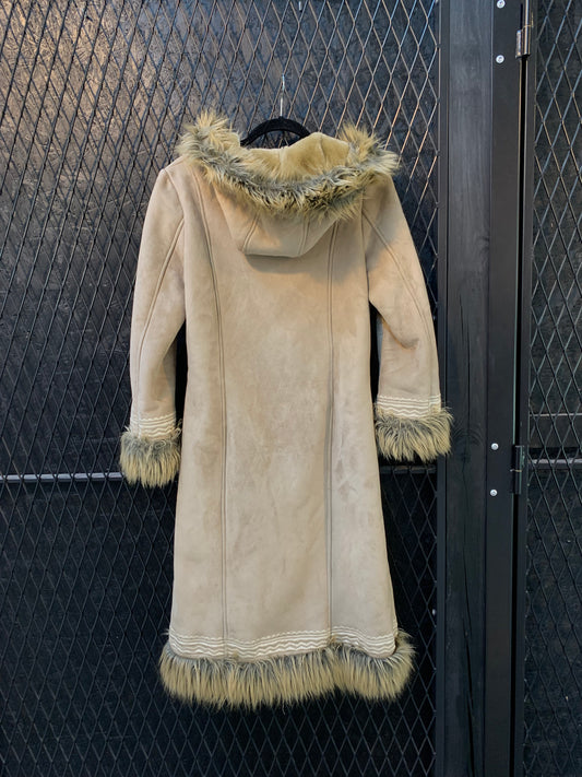 Womens Y2K Fur Coat