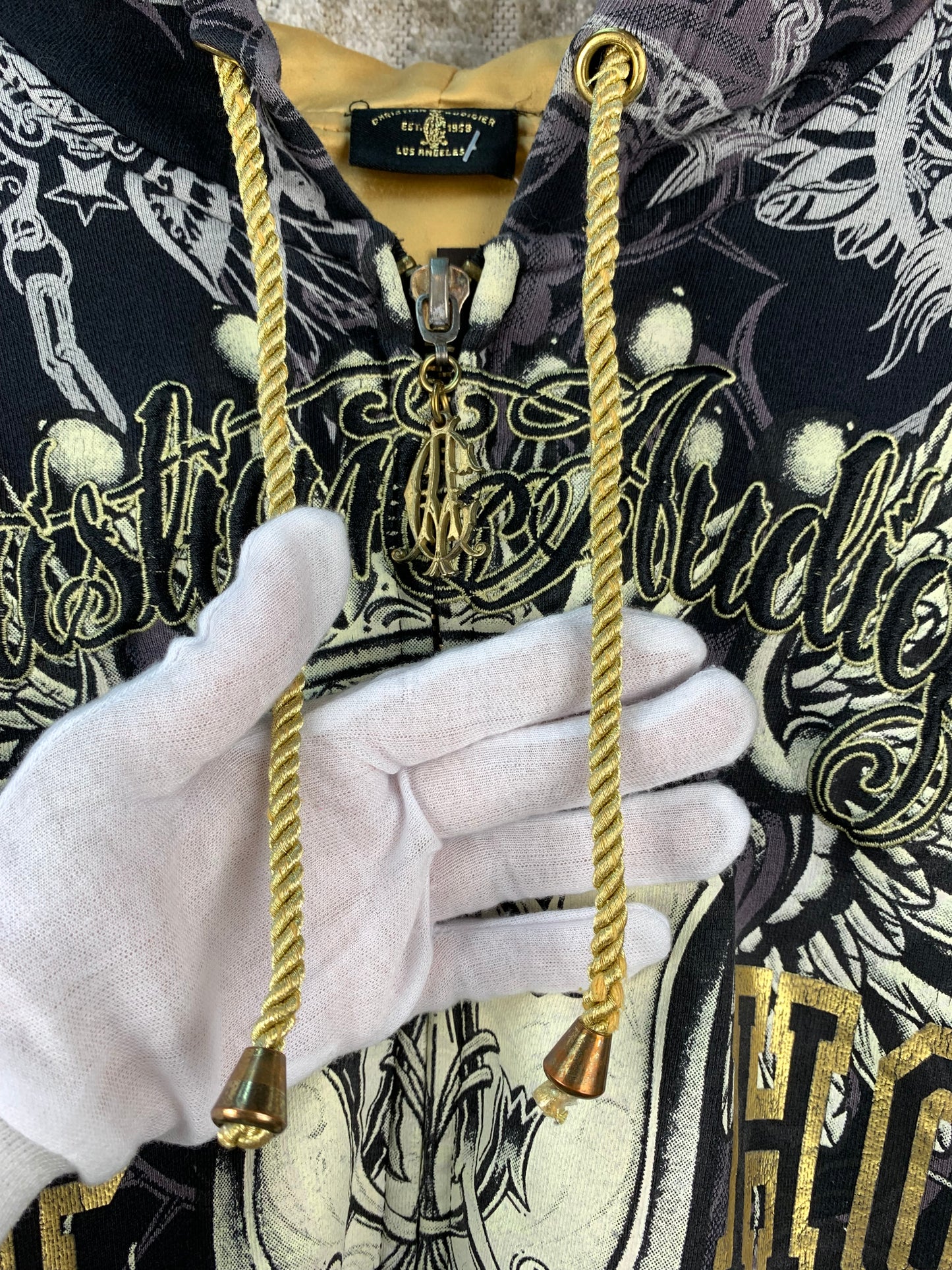 Christian Audigier Y2K Skull Hoodie