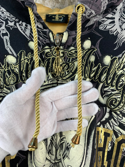 Christian Audigier Y2K Skull Hoodie