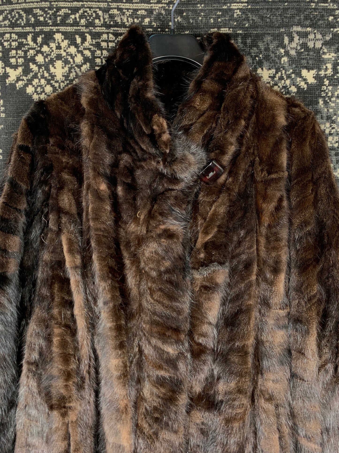 Vintage Full-Length Dark Brown Mink Fur Coat