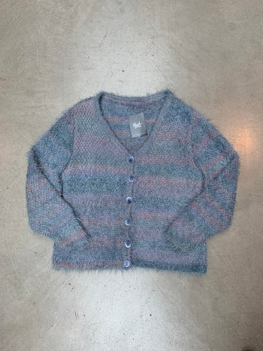 Fuzzy Striped Cardigan Women’s Medium