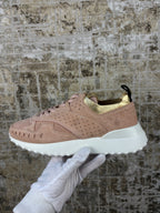 Tod's Women's Pink Suede Perforated Sneakers