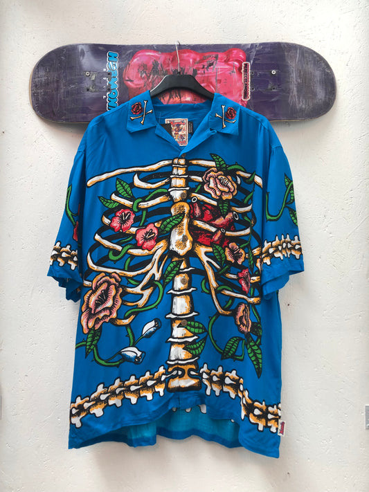 Mambo Loud Shirts Skeleton Ribcage Print Shirt