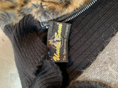 Women’s Y2K Faux Fur And Knit Zip Up Jacket