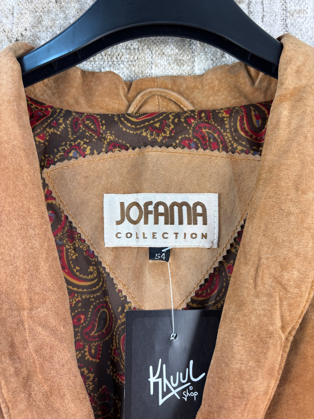Men's Vintage Jofama Brown Suede Leather Jacket