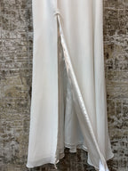 Ivory Sleeveless V-Neck Maxi Gown