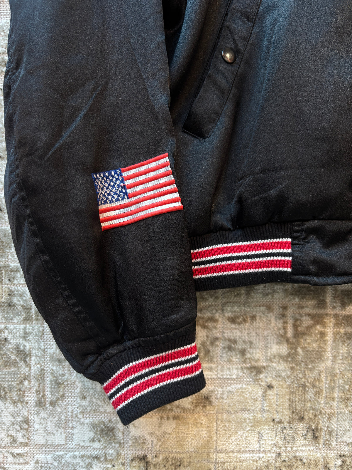 World of Classics Embroidered Satin Bomber Jacket