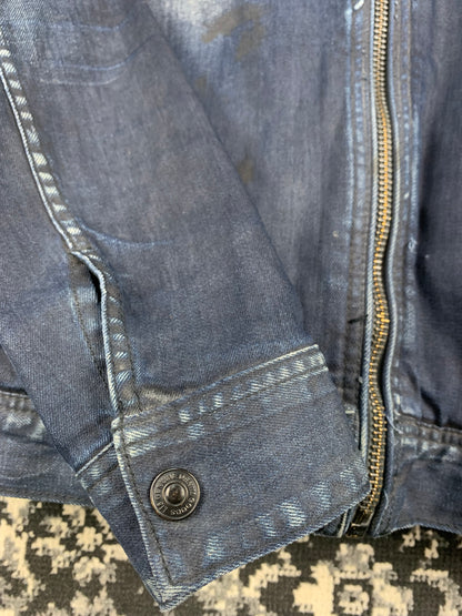 Men's Vintage Washed Blue Denim Jacket