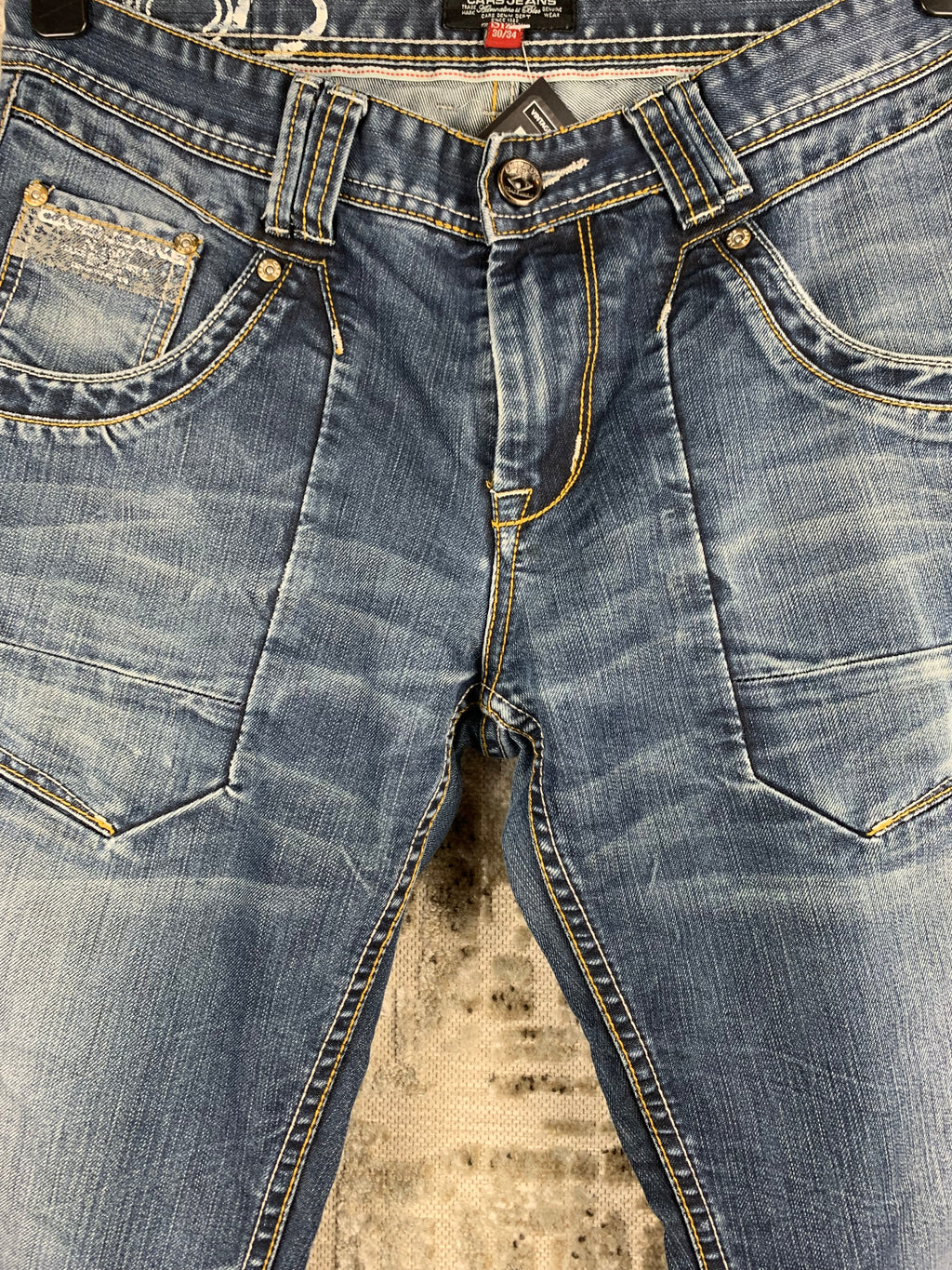 Mens Y2K Cars Blue Denim Jeans