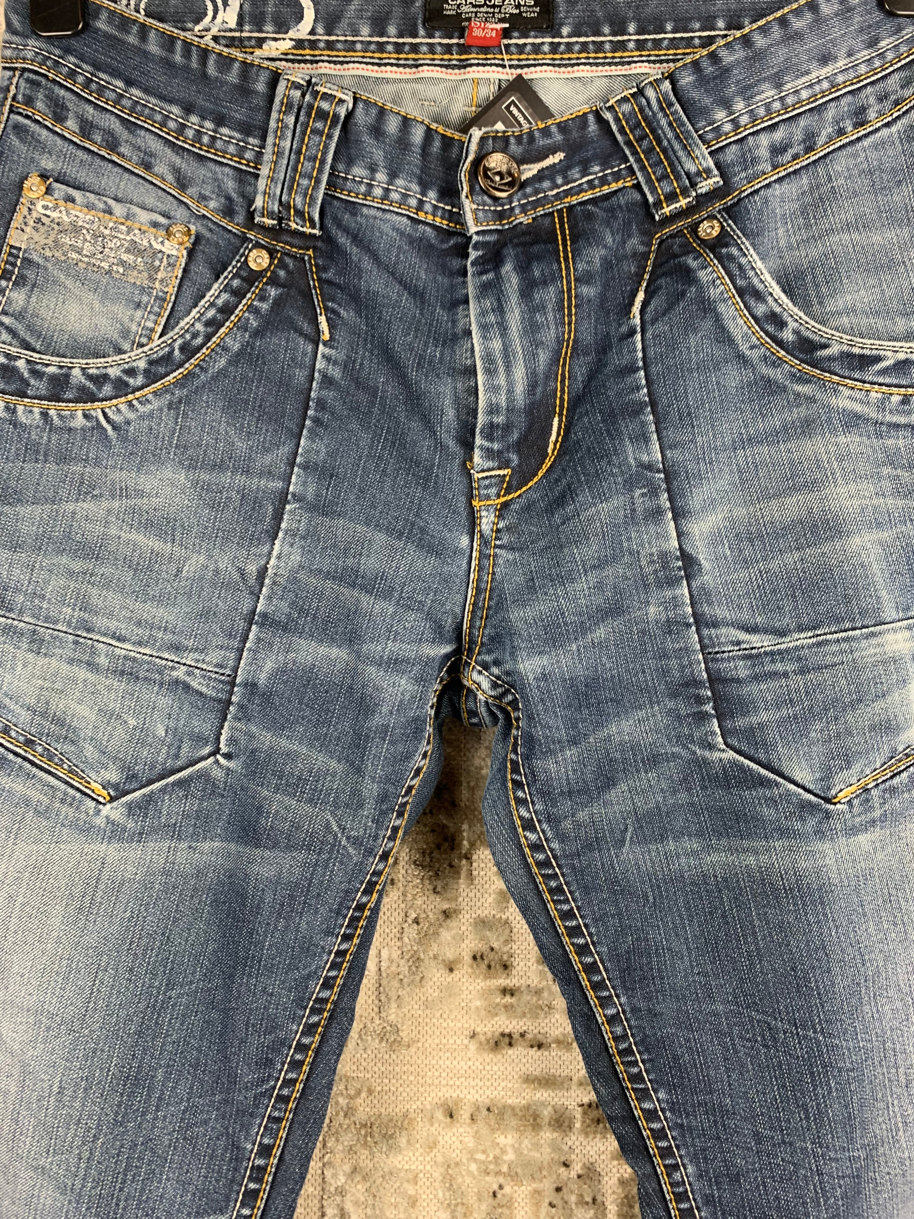 Mens Y2K Cars Blue Denim Jeans
