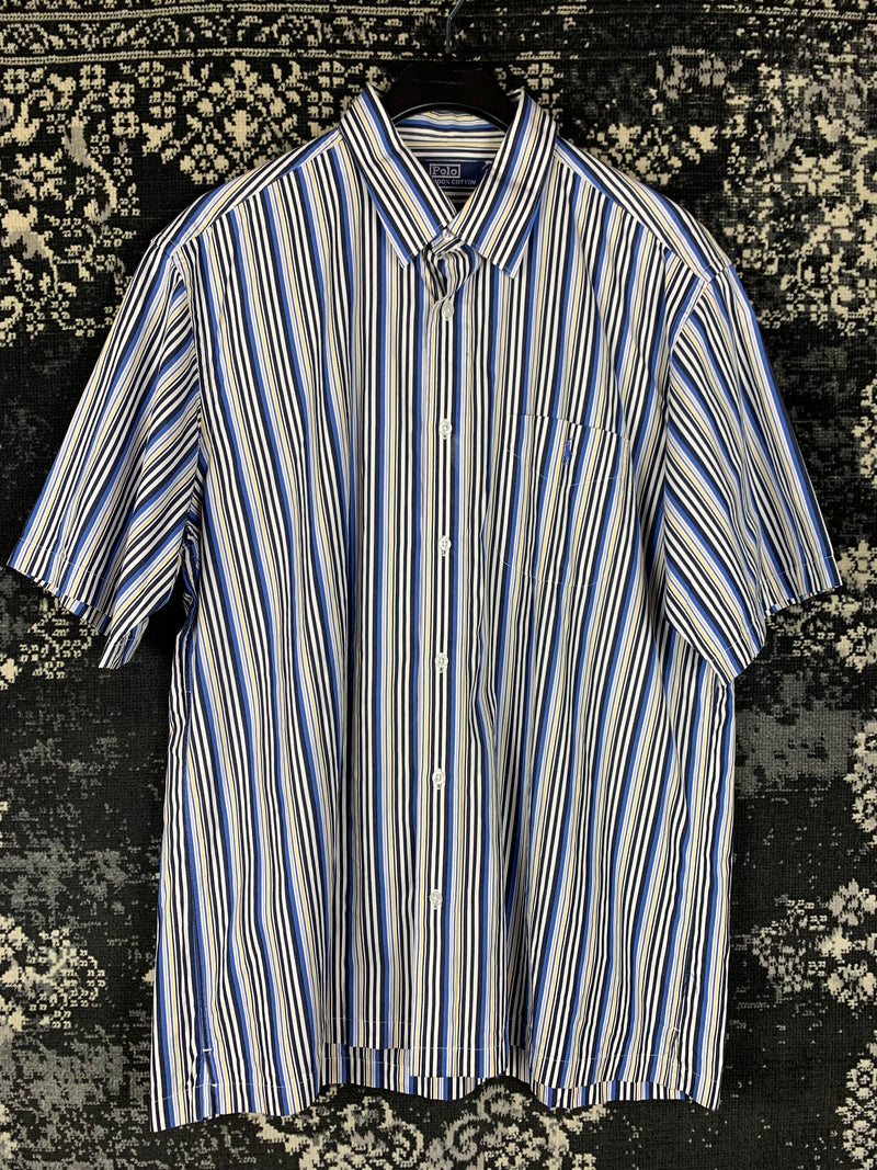 Vintage Polo Ralph Lauren Striped Button Up Short Sleeve Shirt