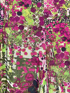 Garella Y2K Abstract Print Mesh Midi Skirt