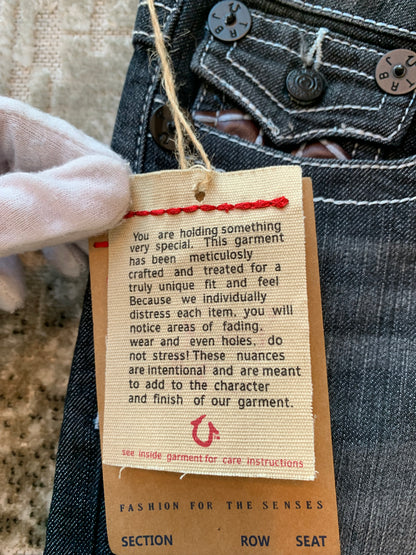 True Religion Rhinestone Straight Leg Jeans