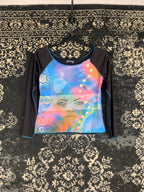 Y2K Women's Printed Front Black Longsleeve Shirt