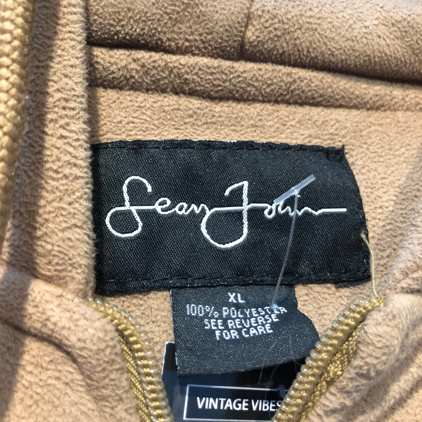 Vintage Sean John Tan Fleece Jacket