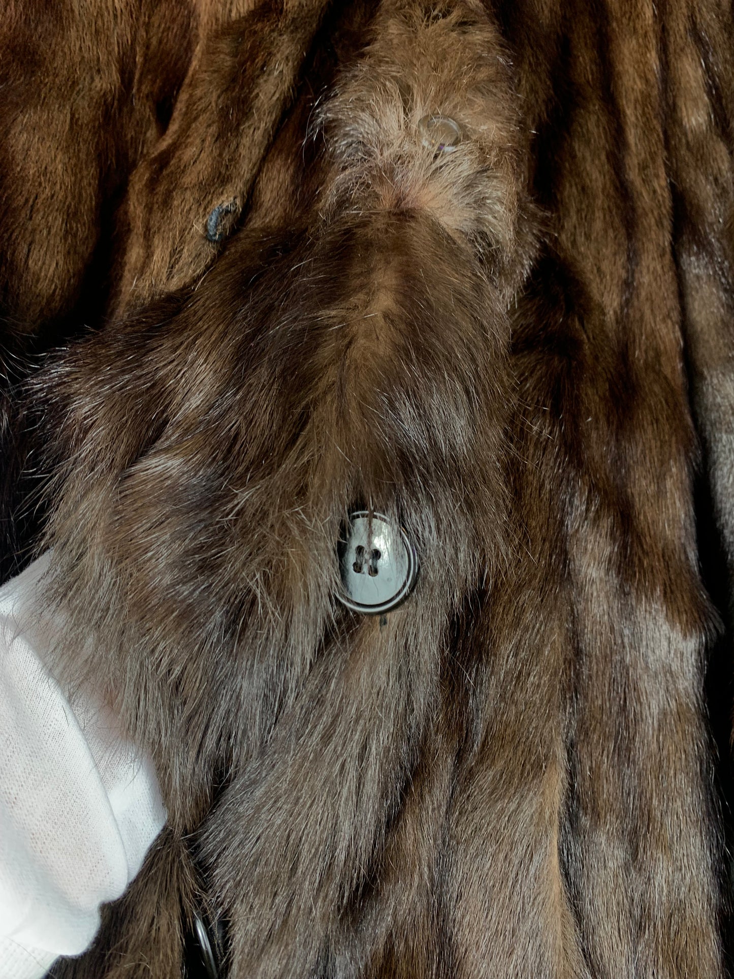 Women's Vintage Dark Brown Genuine Beaver Long Fur Coat