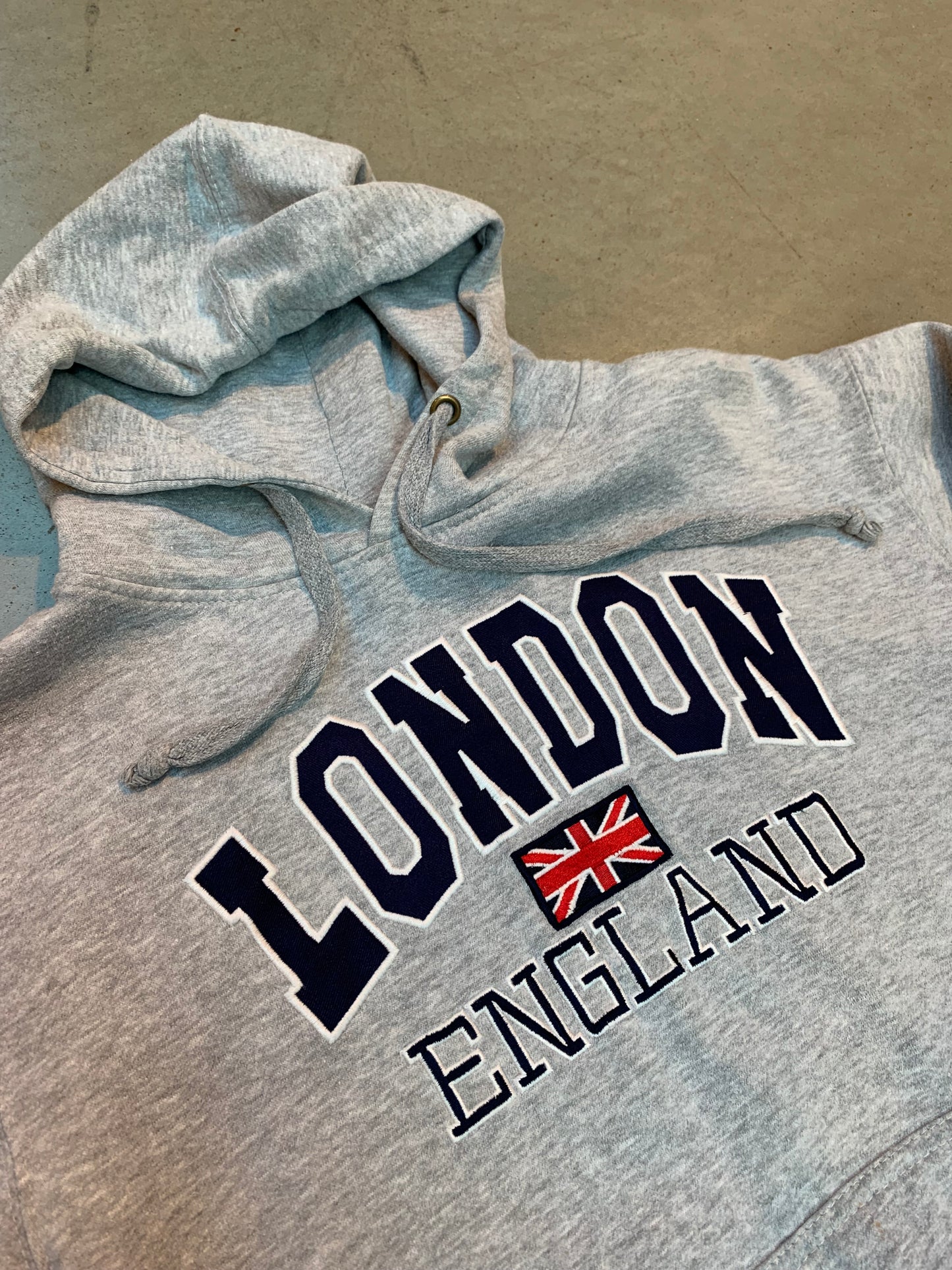 Vintage Zone One London England Gray Hoodie
