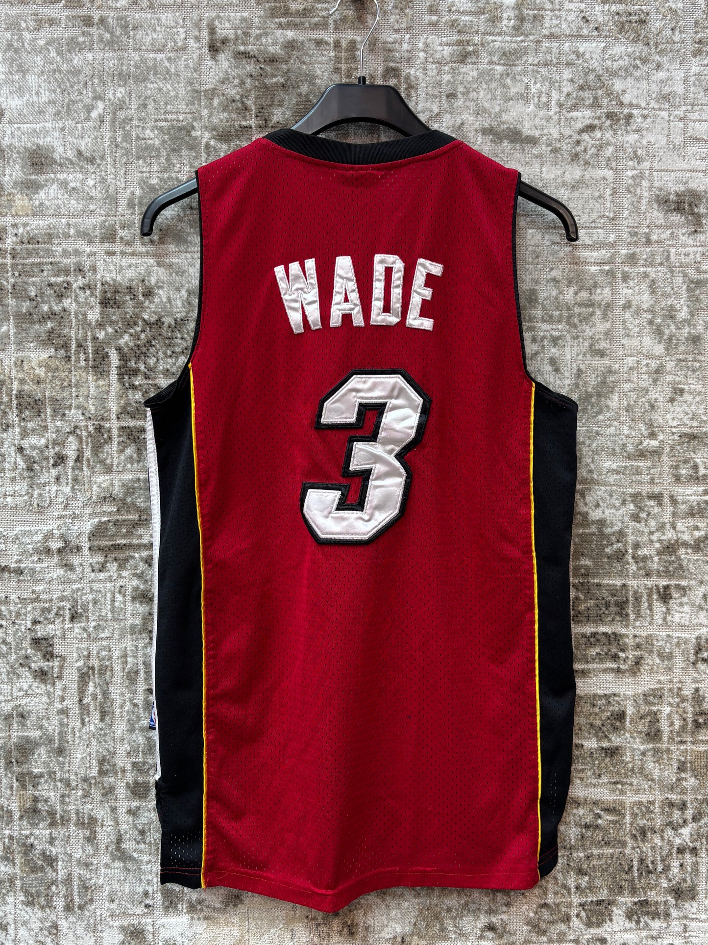 Men's Vintage Red Adidas Miami Heat Dwyane Wade #3 NBA Jersey