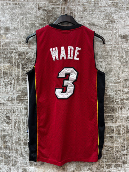 Men's Vintage Red Adidas Miami Heat Dwyane Wade #3 NBA Jersey