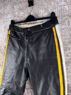 Men's Vintage Black Leather Pants